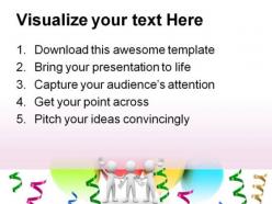 Congratulation and celebration metaphor powerpoint templates and powerpoint backgrounds 0211