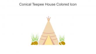 Conical Teepee House Colored Icon In Powerpoint Pptx Png And Editable Eps Format