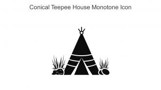 Conical Teepee House Monotone Icon In Powerpoint Pptx Png And Editable Eps Format
