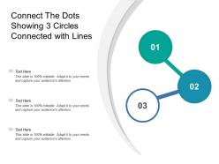 Connect the dots showing 3 circles connected with lines