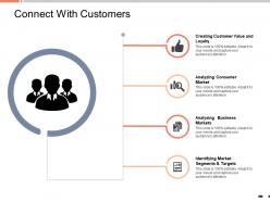 Connect with customers analyzing consumer market ppt powerpoint presentation ideas