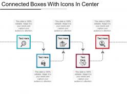 Connected boxes with icons in center