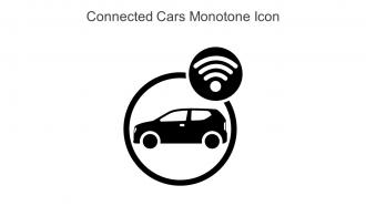 Connected Cars Monotone Icon In Powerpoint Pptx Png And Editable Eps Format