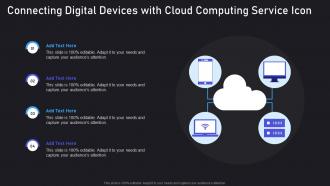 Connecting Digital Devices With Cloud Computing Service Icon