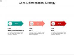 Cons differentiation strategy ppt powerpoint presentation ideas maker cpb