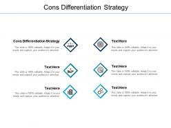 Cons differentiation strategy ppt powerpoint presentation show example file cpb