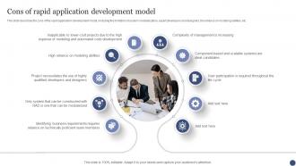 Cons Of Rapid Application Development Model SDLC Ppt Infographic Template Guidelines