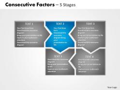 Consecutive factors 5 stages powerpoint templates graphics slides 0712