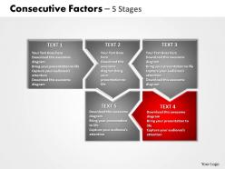 Consecutive factors 5 stages powerpoint templates graphics slides 0712