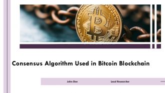 Consensus Algorithm Used In Bitcoin Blockchain PPT Summary ACP