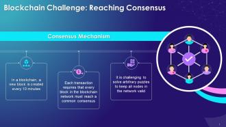 Consensus Mechanism Challenge In Blockchain Technology Training Ppt