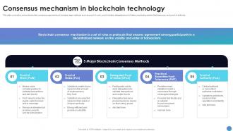 Consensus Mechanism In Blockchain Technology What Is Blockchain Technology BCT SS V