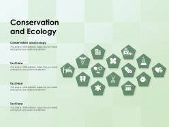 Conservation and ecology ppt powerpoint presentation portfolio background designs