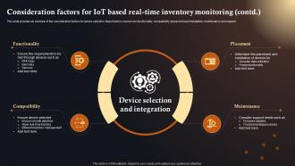 Consideration Factors For IoT Based Real IoT Solutions In Manufacturing Industry IoT SS Impactful Multipurpose