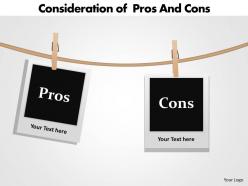 Consideration of pros and cons 9
