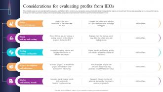 Considerations For Evaluating Profits From IEOs Introduction To Blockchain Based Initial BCT SS