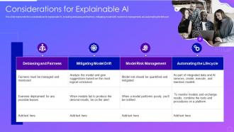 Considerations for explainable ai ppt powerpoint presentation outline template
