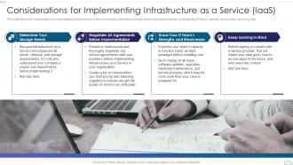 Considerations For Implementing Infrastructure As A Service IaaS Cloud Computing Service Models