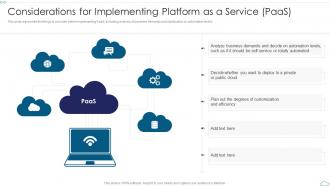 Considerations For Implementing Platform As A Service PaaS Cloud Computing Service Models