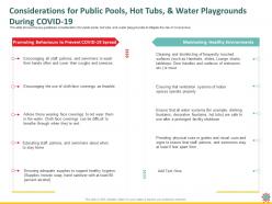 Considerations for public pools hot tubs and water playgrounds during covid 19 soap ppt powerpoint presentation