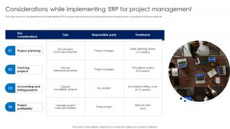 Considerations While Implementing ERP For Project Management