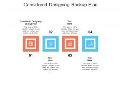 Considered designing backup plan ppt powerpoint presentation icon design templates cpb