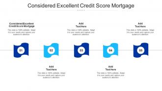Considered Excellent Credit Score Mortgage Ppt Powerpoint Presentation Gallery Cpb