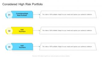 Considered High Risk Portfolio In Powerpoint And Google Slides Cpb