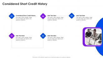 Considered Short Credit History In Powerpoint And Google Slides Cpb