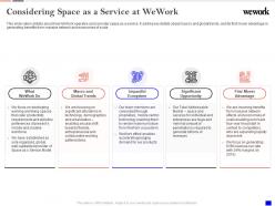 Considering space as a service at wework investor funding elevator