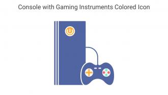 Console With Gaming Instruments Colored Icon In Powerpoint Pptx Png And Editable Eps Format