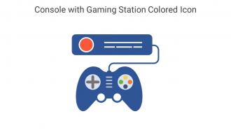 Console With Gaming Station Colored Icon In Powerpoint Pptx Png And Editable Eps Format