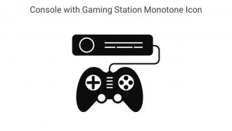 Console With Gaming Station Monotone Icon In Powerpoint Pptx Png And Editable Eps Format