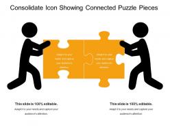 Consolidate icon showing connected puzzle pieces