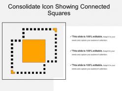 Consolidate icon showing connected squares