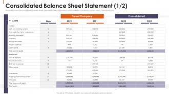 Consolidated Balance Sheet Statement Financial Reporting To Disclose Related