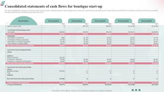 Consolidated Statements Of Cash Flows For Fashion Industry Business Plan BP SS