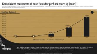 Consolidated Statements Of Cash Flows For Perfume Start Up Perfume Business BP SS Interactive Impactful