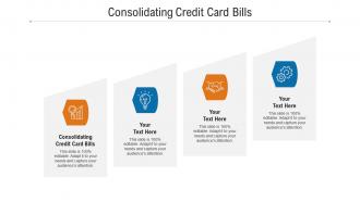 Consolidating credit card bills ppt powerpoint presentation icon example cpb