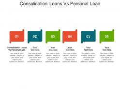 Consolidation loans vs personal loan ppt powerpoint presentation slides themes cpb