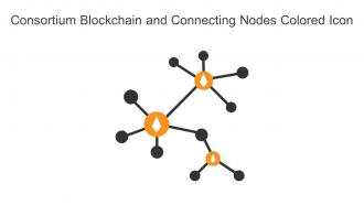 Consortium Blockchain And Connecting Nodes Colored Icon In Powerpoint Pptx Png And Editable Eps Format