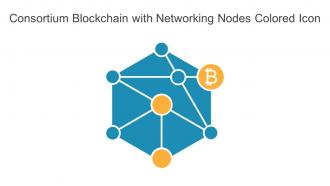 Consortium Blockchain With Networking Nodes Colored Icon In Powerpoint Pptx Png And Editable Eps Format