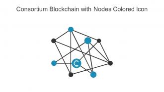 Consortium Blockchain With Nodes Colored Icon In Powerpoint Pptx Png And Editable Eps Format
