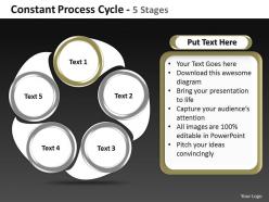 Constant process cycle 5 stages powerpoint templates graphics slides 0712