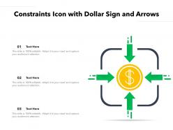 Constraints icon with dollar sign and arrows