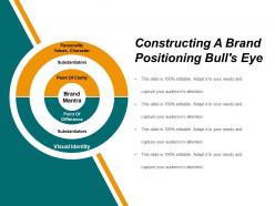 Constructing a brand positioning bulls eye powerpoint shapes