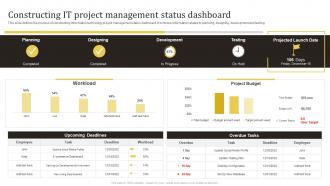 Constructing It Project Management Status Dashboard