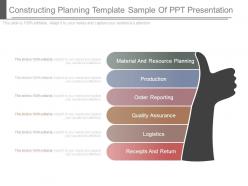 Constructing planning template sample of ppt presentation
