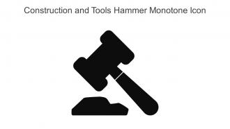 Construction And Tools Hammer Monotone Icon In Powerpoint Pptx Png And Editable Eps Format