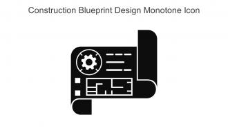 Construction Blueprint Design Monotone Icon In Powerpoint Pptx Png And Editable Eps Format
